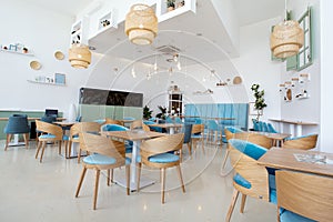 Modern and simple cafe interior