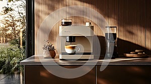 Modern simple coffee machine