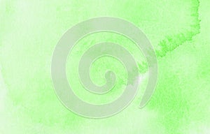 Modern simple creative light green watercolor painted paper textured effect background. Abstract spring shades aquarelle
