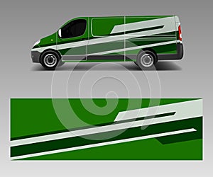 Modern simple design for van graphics vinyl wrap template vector