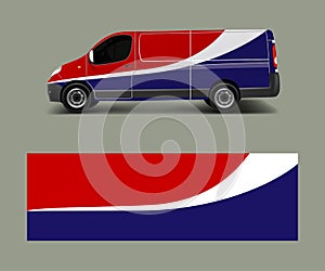 Modern simple design for van graphics vinyl wrap template vector