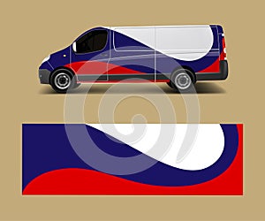 Modern simple design for van graphics vinyl wrap template vector