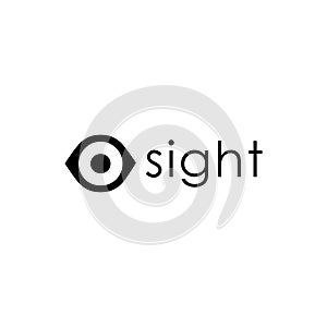 Modern simple eye vision logo icon vector template