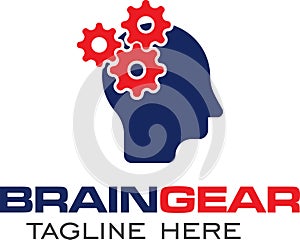 Modern Simple Gear Logo Template Vector