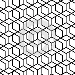 Modern simple geometric vector seamless pattern with gold line texture on white background.