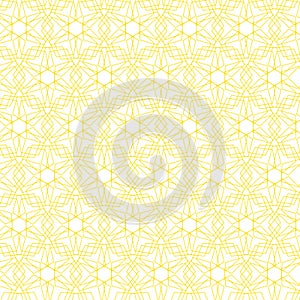 Modern simple geometric vector seamless pattern with gold line texture on white background