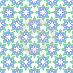 Modern simple geometric vector seamless pattern with lavender and green flower, southing modern simple wallpaper,