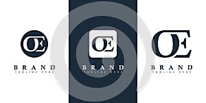 Modern and simple Letter OE Logo, OE or EO initials