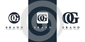 Modern and simple Letter OG Logo, OG or GO initials