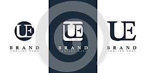 Modern and simple Letter UE Logo, UE or EU initials photo