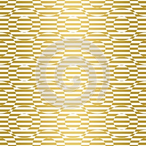 Modern simple seamless vector pattern with gold texture on white background.