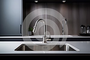 Modern Sink faucet kitchen. Generate ai