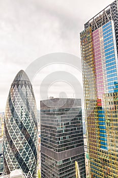 Modern skyline of City of London