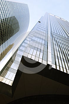 Modern Skyscraper. Bottom Up View. Chicago . Windy city