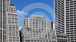 modern skyscrapers and the background of the blue sky of the metropolis