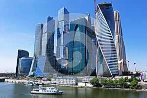 Modern skyscrapers business centre in Moscow, Russia photo