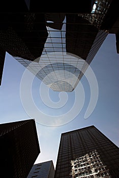 Modern skyscrapers in city