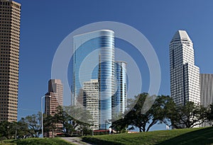 Modern skyscrapers in downtown