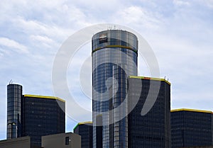 Modern Skyscrapers in Downtown Detroit, Michigan