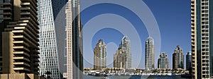 Modern skyscrapers, Dubai Marina, Dubai, United Arab Emirates