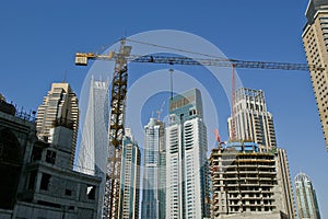 Modern skyscrapers, Dubai Marina, Dubai, United Arab Emirates