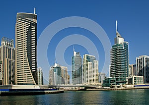 Modern skyscrapers, Dubai Marina, Dubai, United Arab Emirates