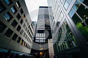 Modern skyscrapers in the Financial District of downtown Toronto