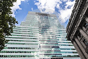 Modern skyscrapers in Lower Manhattan, New York City, USA