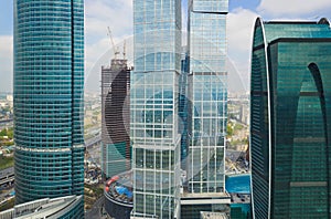 Modern skyscrapers at Moscow City, Russia