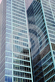 Modern Skyscrapers, Reflections in Glass Facade