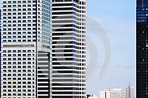 Modern skyscrapers in Warsaw downtown