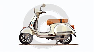 Modern And Sleek Italian Scooter Cartoon Illustration photo