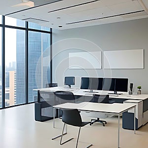 Modern and sleek office space perfect for a professional setting. generative AI