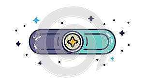 Modern Slider Button Icon: UI UX, Control, Settings, vector design Generative AI