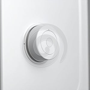 Modern Smart Home Control Knob on a White Wall