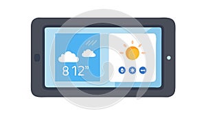 Modern Smart Home Control Tablet Interface, vector design Generative AI