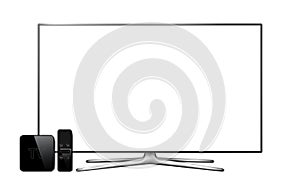 Modern Smart TV with TV box receiver