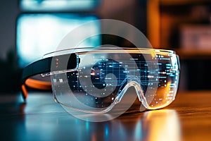 Modern smartglasses on table
