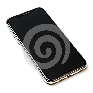 Modern smartphone with black screen