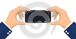 Modern smartphone with camera application.