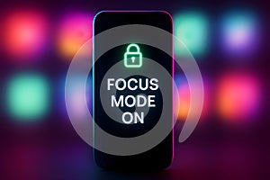 Modern Smartphone Display With Focus Mode Active