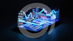 Visualizing Financial Data Trends on a Modern Smartphone Interface