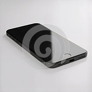 Modern Smartphone Flat-Lay on a White Background AI-generated