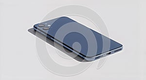 Modern Smartphone Flat-Lay on a White Background AI-generated
