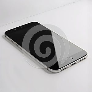 Modern Smartphone Flat-Lay on a White Background AI-generated