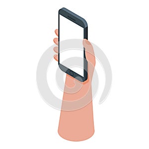Modern smartphone icon isometric vector. Phone cell