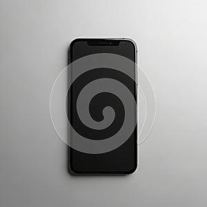 Modern smartphone lying flat on a