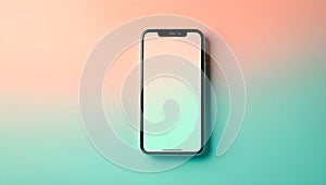 Modern Smartphone Mockup on Gradient Background