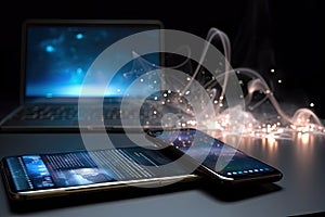 Modern smartphone representing the convergence of cutting-edge technologies