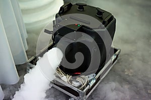 Modern smoke and fog, dry ice device.